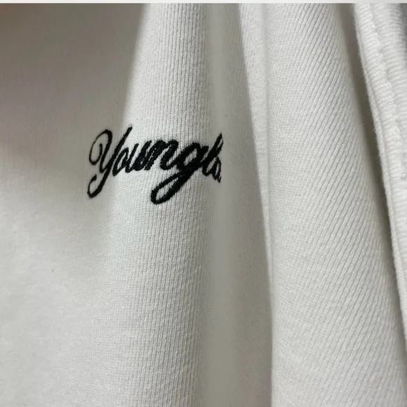 YoungLA White Men's Quarter zip - Picture 2 of 4